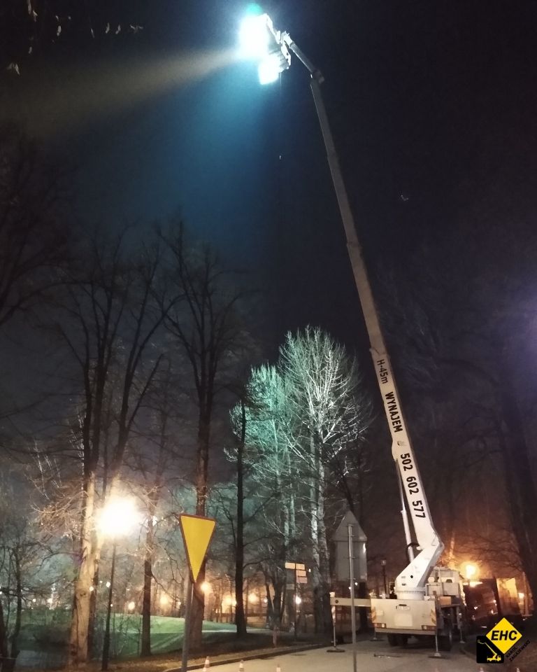 plan filmowy a podnośnik koszowy