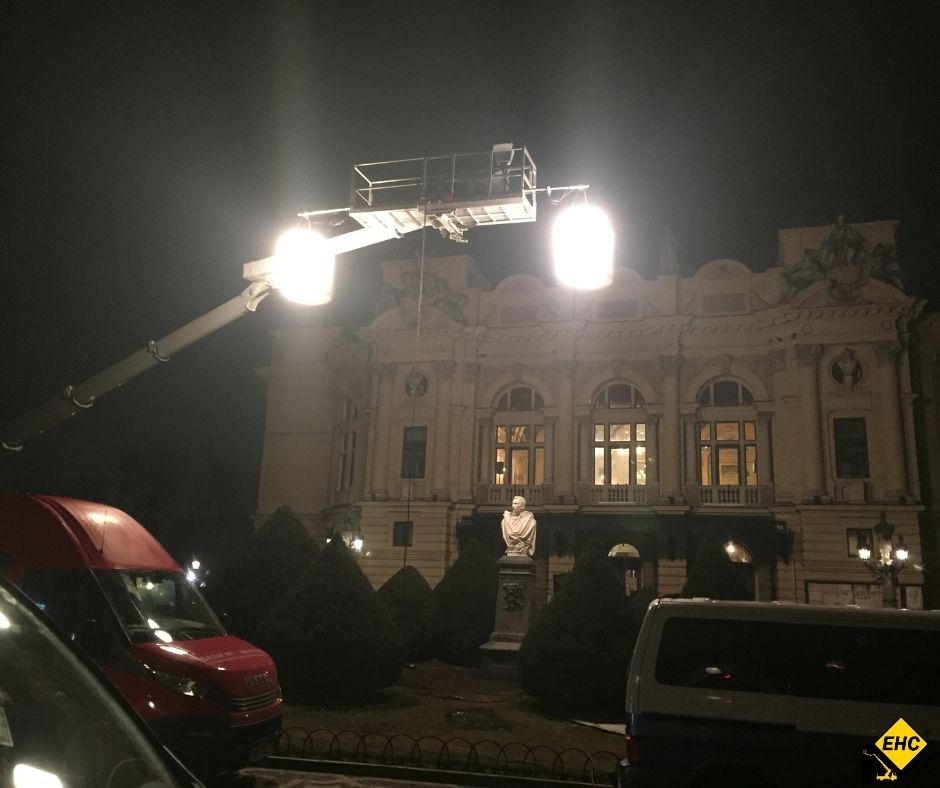 wypożyczalnia podnośników koszowych na plan filmowy