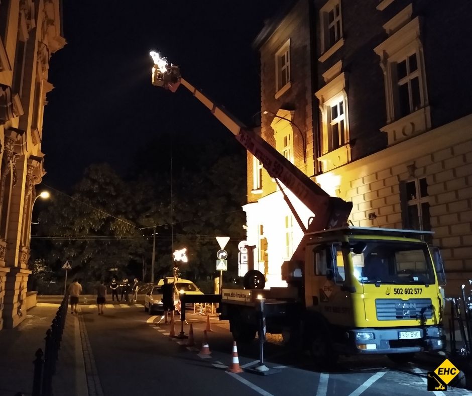 podnośnik na plan filmowy