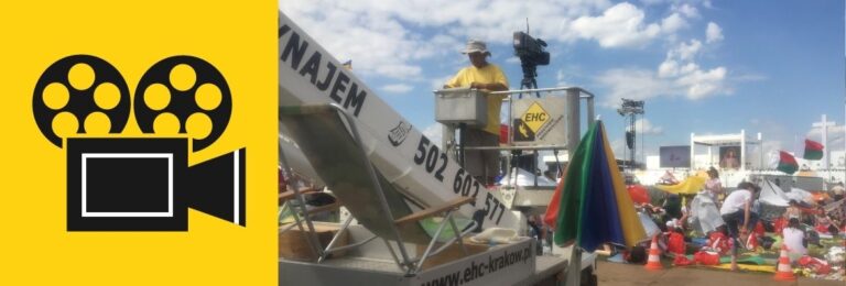 podnośnik koszowy do transmisji na żywo