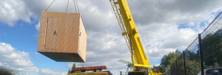 dźwig do domów modułowych