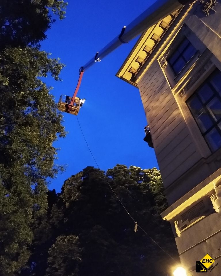 podnośnik na plan filmowy