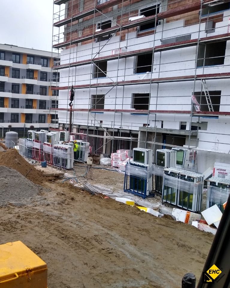 dźwig kołowy rozładunek