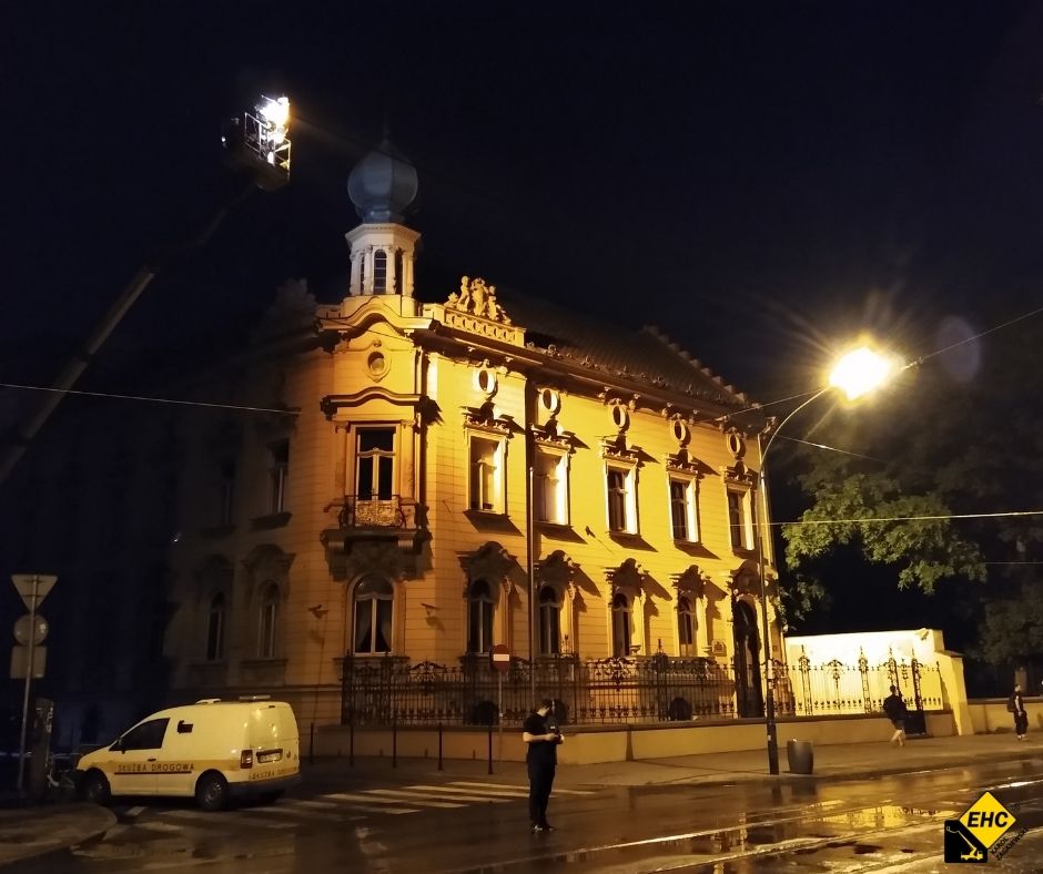 podnośnik na plan filmowy
