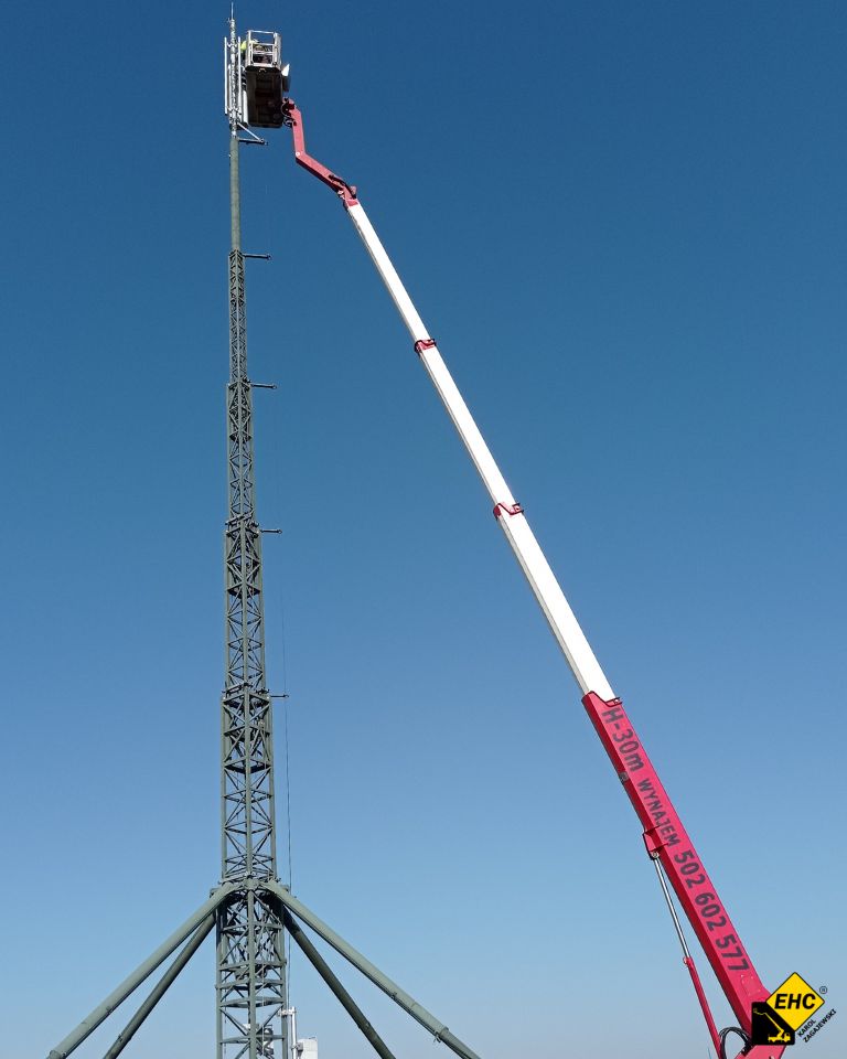 podnośnik koszowy do budyw wież telekomunikacyjnych