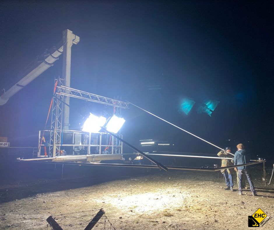 oświetlenie planu filmowego Wielka Woda