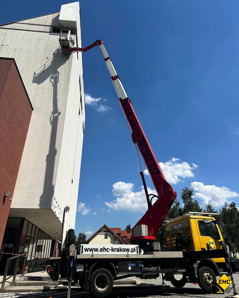 elewacja sprawdzenie z podnośnika